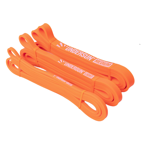 Exercise Resistance Band Set of 3 - Orange - Undersun Fitness 